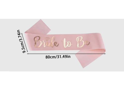 Rózsaszín szíj menyasszonyi felirattal - 1 db.
