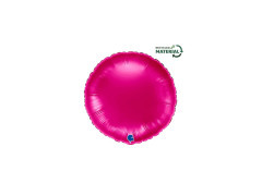 Sötét rózsaszín kerek fólialufi - 14" - 1 db.