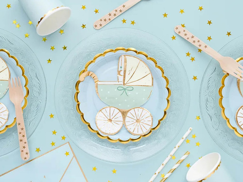 Türkiz szalvéták - 14 x 15 cm - 20 db.