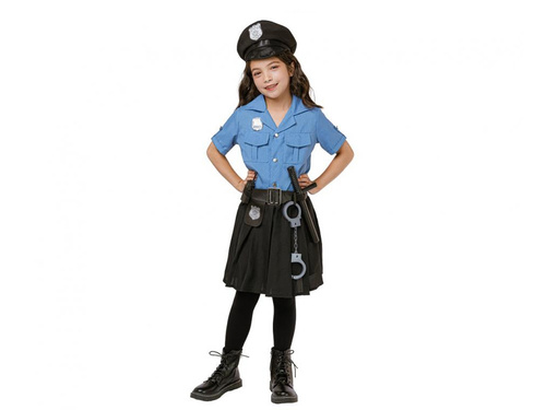 Kék rendőrnő jelmez - 1 db.