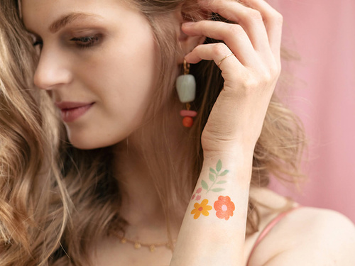 Mosható tetoválások Virágok - 19 db.