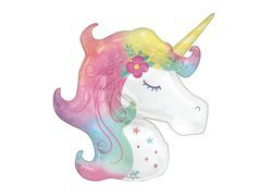 Elvarázsolt egyszarvú fólialufi - 83 cm - 1 db.