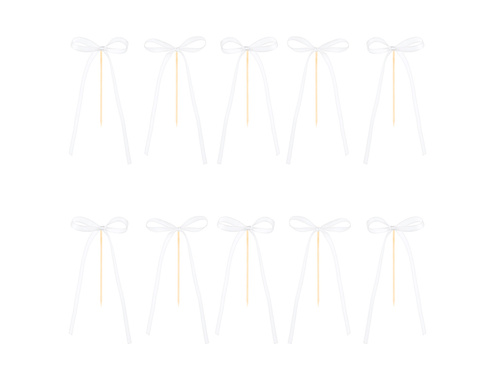 Cake Cupcake Picks - fehér - 10 db.