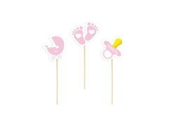 Babaköszöntő rózsaszín csákányok - 6 db.