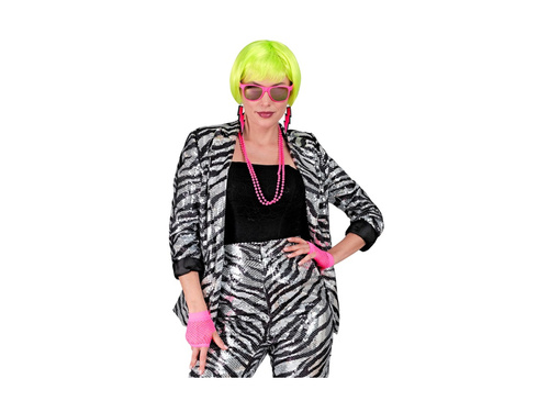 Party Fashion party kabát - ezüst zebra motívummal