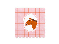 Születésnapi szalvéta Lovas - 33 cm - 12 db.