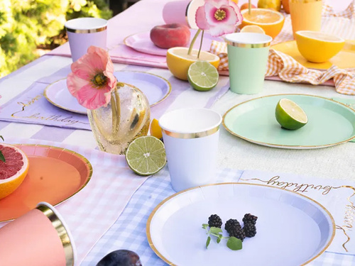 Pasztell papírpoharak - 220 ml - 6 db.