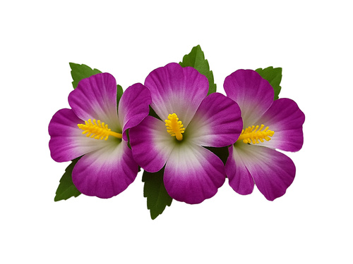 Hawaii virágos kitűző lila - 1 db.