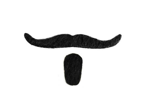 Fekete bajusz és szakáll Muskétás - 1 db.