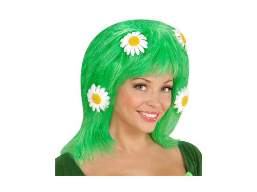 Zöld Mother Nature paróka százszorszépekkel