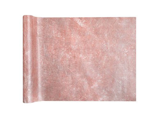 Dekoráció metál asztali futó - rózsaszín arany - 30 cm x 5 m - 1 db.