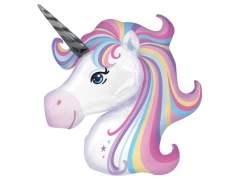 Pasztell Egyszarvú fólialufi - 74x76 cm - 1 db.