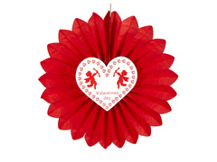 Akasztós dekoráció Rosette piros - 61 cm - 1 db.