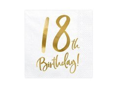Tizennyolcadik születésnapi szalvéta - 33 cm - 20 db.