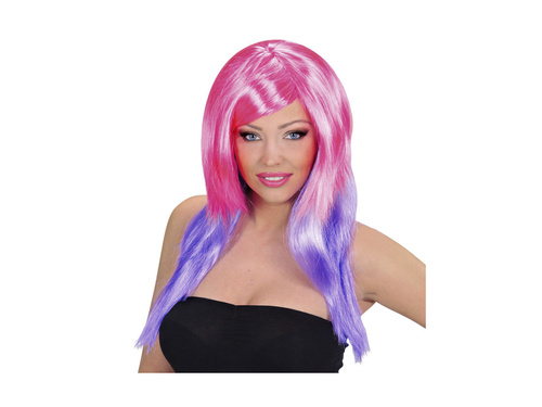 Rózsaszín és lila kéttónusú paróka