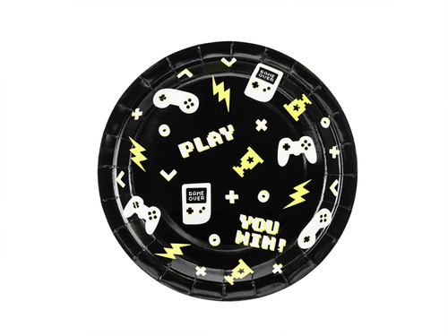 Gamer terítő + poharak + tányérok + papírszalvéta szett - 37 db.