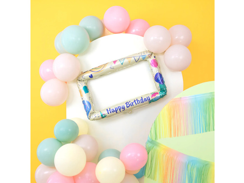 Születésnapi keret fólialufi - 80x59 cm - 1 db.