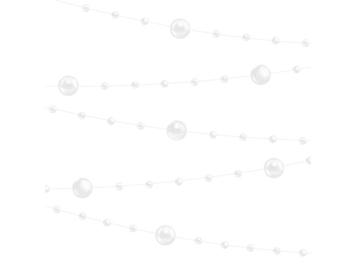 Fehér gyöngyfüzér - 650 cm - 1 db.