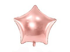 Fólia csillag lufi rózsaszín arany - 70 cm - 1 db.