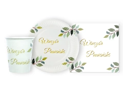 Csészék + szalvéták + papírtányérok készlet a Ladies' Night outhoz - 44 db.