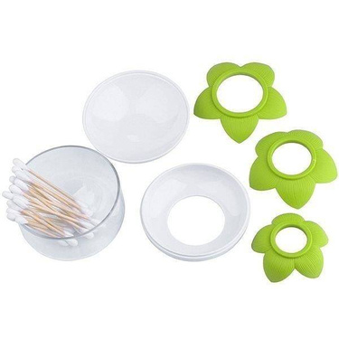 Lótusz pálcika és fogpiszkáló tartó - zöld