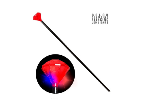 Sétapálca villogó piros "rubinnal" - 88 cm