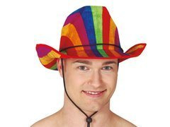 Színes cowboy kalap - 1 db.