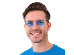 Hippi szemüveg kék - 1 db.