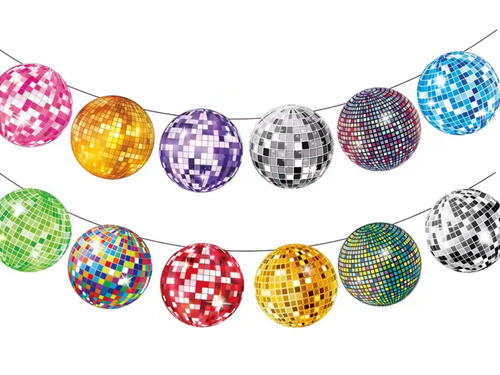 Disco füzér - színes - 5 m