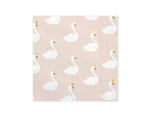 Gyönyörű hattyú - Ballerina születésnapi szalvéta - 33 cm - 20 db.