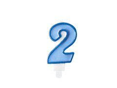 Kettes számú gyertya 2 kék - 1 db.