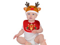 Karácsonyi mellény szett + rénszarvas sapka - 1 op.
