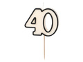 Gyertya a 40. születésnapra - 5,5 cm - 1 db.
