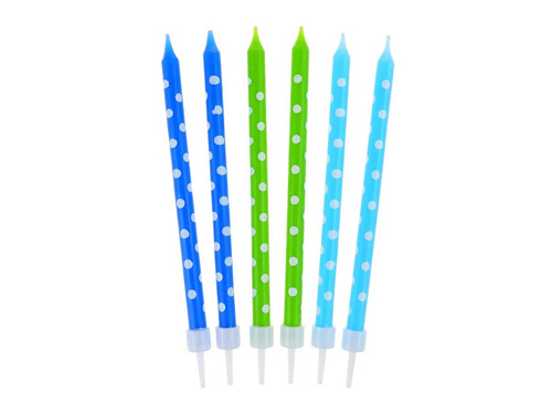 Születésnapi borsó gyertyák fiúknak - 24 db.