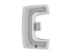Fólia lufi E betű ezüst - 40" - 1 db.