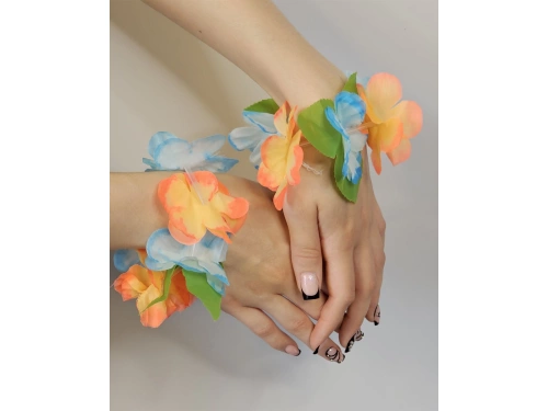 Hawaii szett narancs és kék - 4 elem