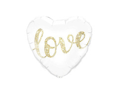 Fólia lufi Szív a szeretet szóval - 46 cm - 1 db.