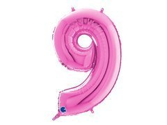 9-es számú fukszia színű fólialufi - 66 cm - 1 db.