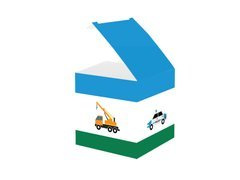 Dobozok vendégeknek Autók - 6 db.