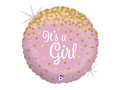 It's a Girl rózsaszín fólialufi - 46 cm - 1 db.