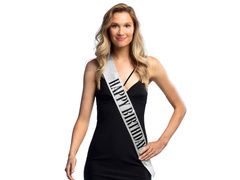 Boldog születésnapot sash ezüst - 1 db.