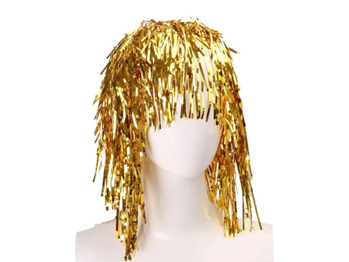 Arany fóliás paróka - 1 db.