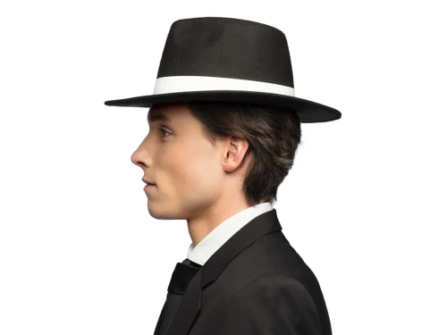 Deluxe fekete gengszterkalap - 1 db.