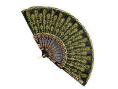 Spanyol legyező fekete és arany színben - 1 db.