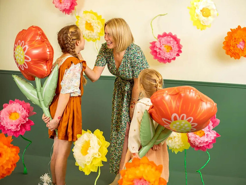 Akasztós selyempapír dekoráció Virágok - 35 cm - 3 db.