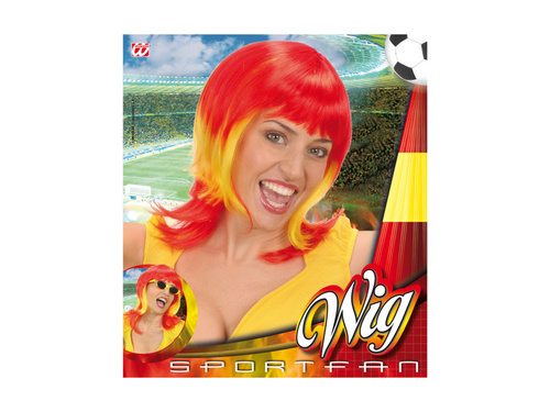 Piros, sárga és piros fan paróka - Spanyolország