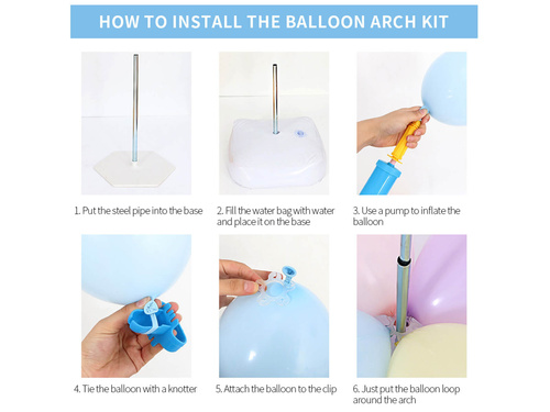 Léggömb állvány Arc fehér - 3 m - 1 db.