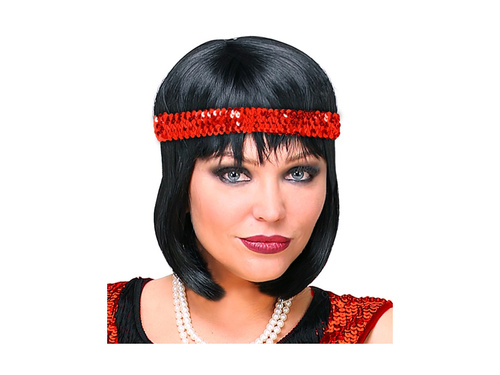 Piros flitteres fejpánt