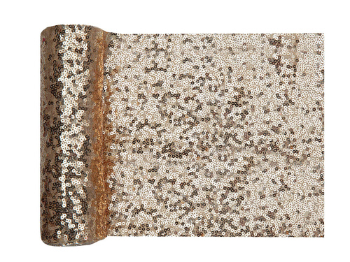 Dekorációs flitteres asztali futó - arany - 19 cm x 3 m - 1 db.