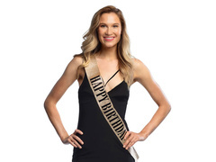 Boldog születésnapot arany szíj - 1 db.